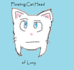 Floating Cat Head of Lucy by timni on DeviantArt