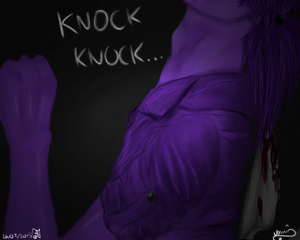 Purple Guy - knock knock kid