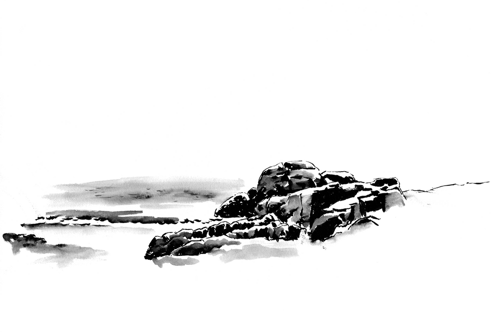 Coastal Rocks in Ink by Khaiya on DeviantArt