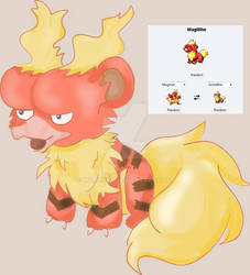 Maglithe - Magmar and Growlithe Pokemon Fusion