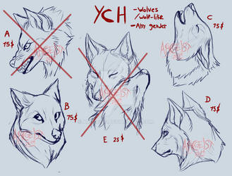 YCH canine headshots (OPEN)