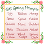 SoS: Spring Prompts