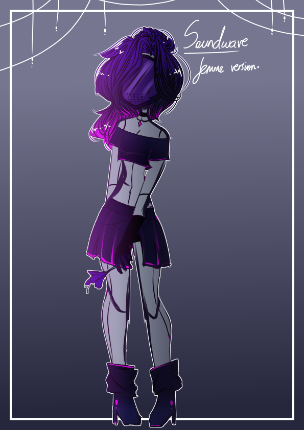 Goth Soundwave Soundwave As Cute girl by GothCross on DeviantArt