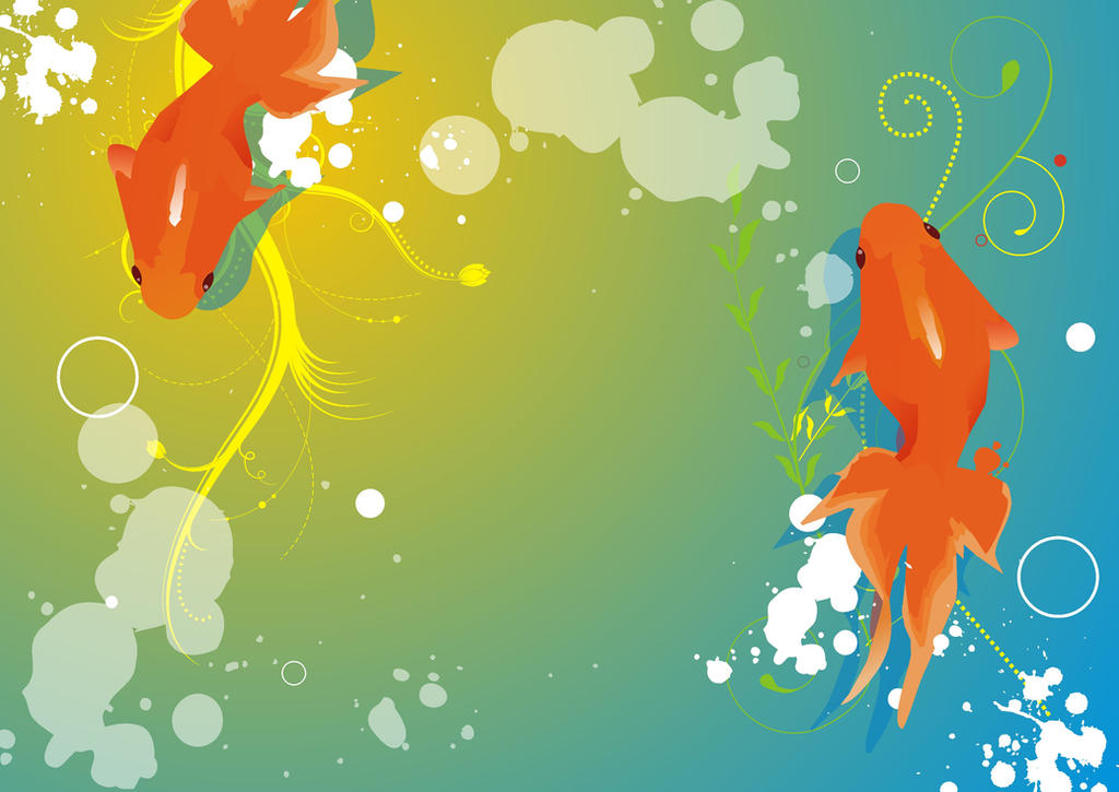 My Two Goldfish Wallpaper