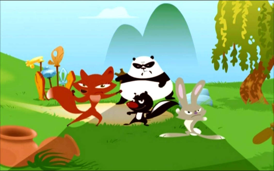 Monkey Skunk Rabbit Skunk Fu! Skunk, Panda, Fox, And Rabbit in intro by JoannaStefanou2208 ...
