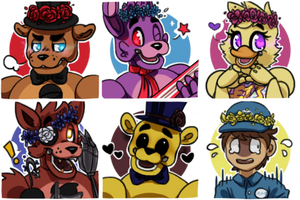 free FNaF flower crown icons