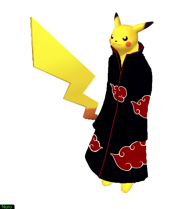 Desenhando Pikachu com roupa da akatsuki 