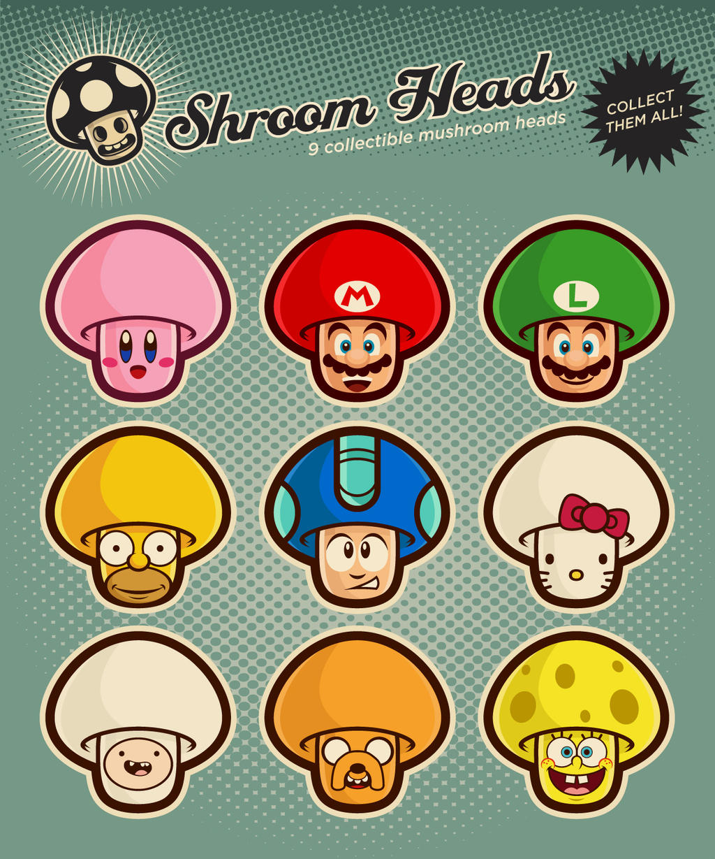 Shroom Heads (Set 1)