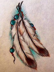 Bead/Feather Tattoo Design