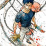 Zenin Toji Dynamic Ink and Watercolor Fusion Art