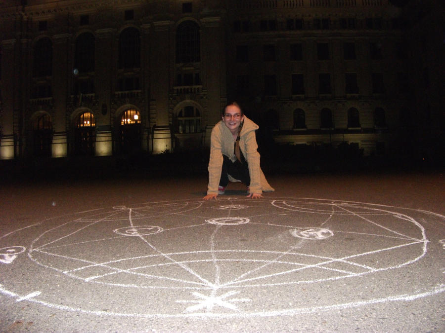 Human transmutation circle on 3. oct. 2012 :)