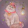 TopModel Kitty coloring book - Floral Kitten