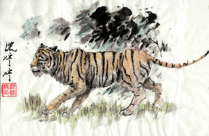 Sumi-e Tiger