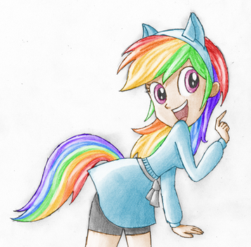 EqG - Rainbow Dash (Much Better Without Blue Skin)