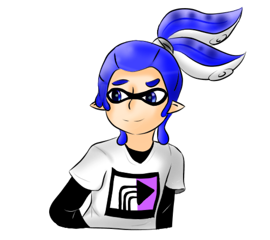 Fanart | Blue Inkling! | Splatoon!