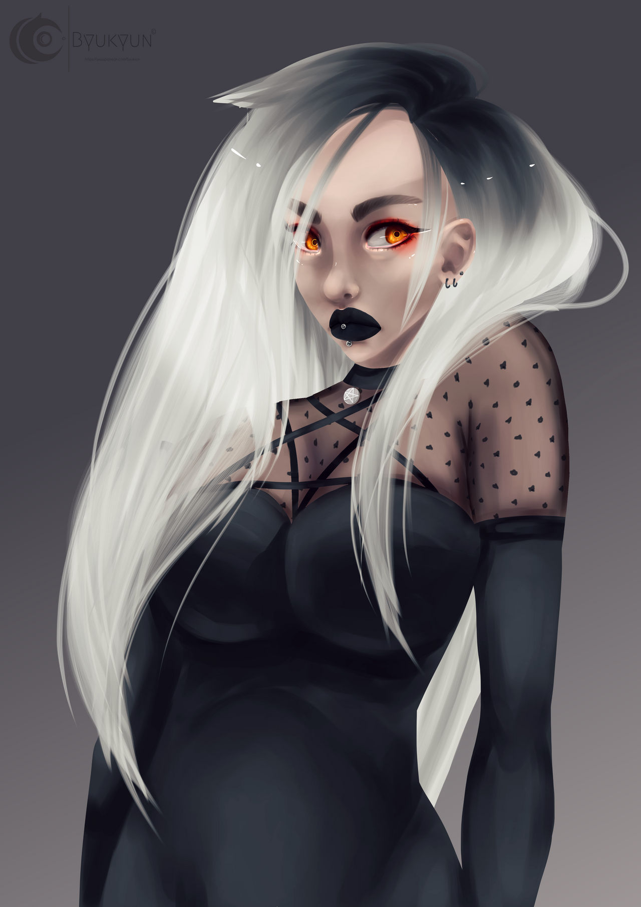 The Silver Haired Goth Girl! by softie20 on DeviantArt