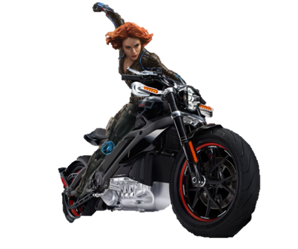 Black top widow bike