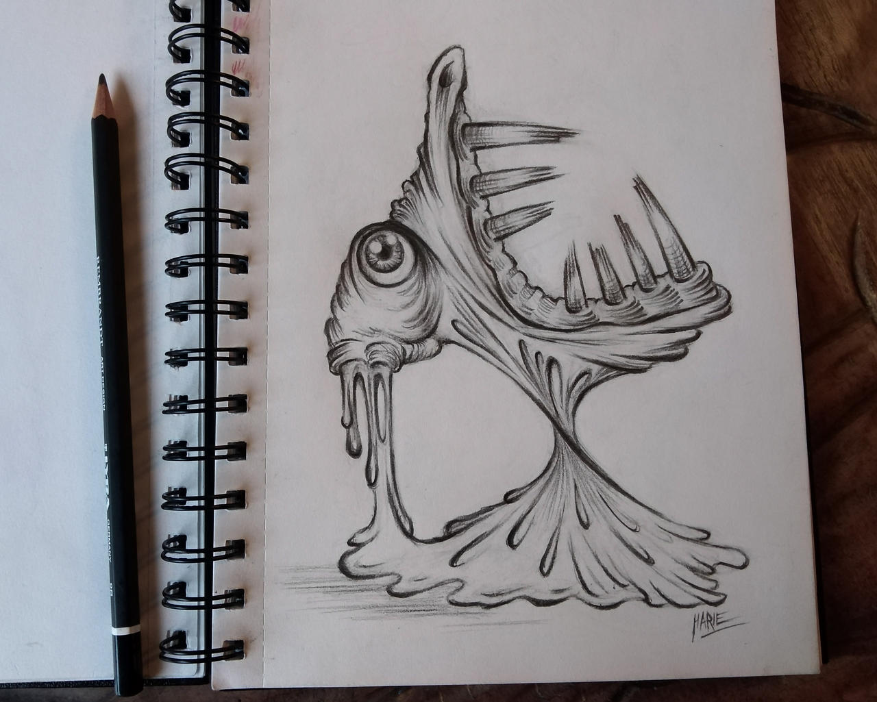 Monster graphite drawing by Marielutine on DeviantArt