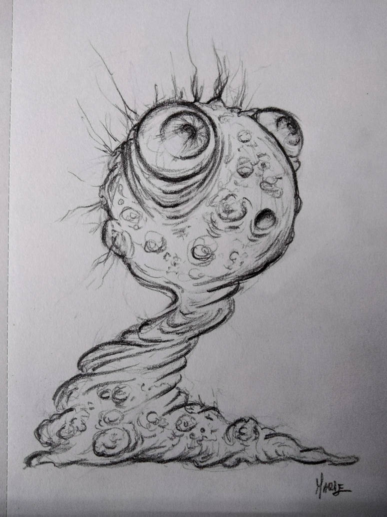 Graphite sketch creature by Marielutine on DeviantArt