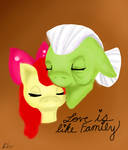 Granny Smith and Applebloom :Family Love: by wickedr345