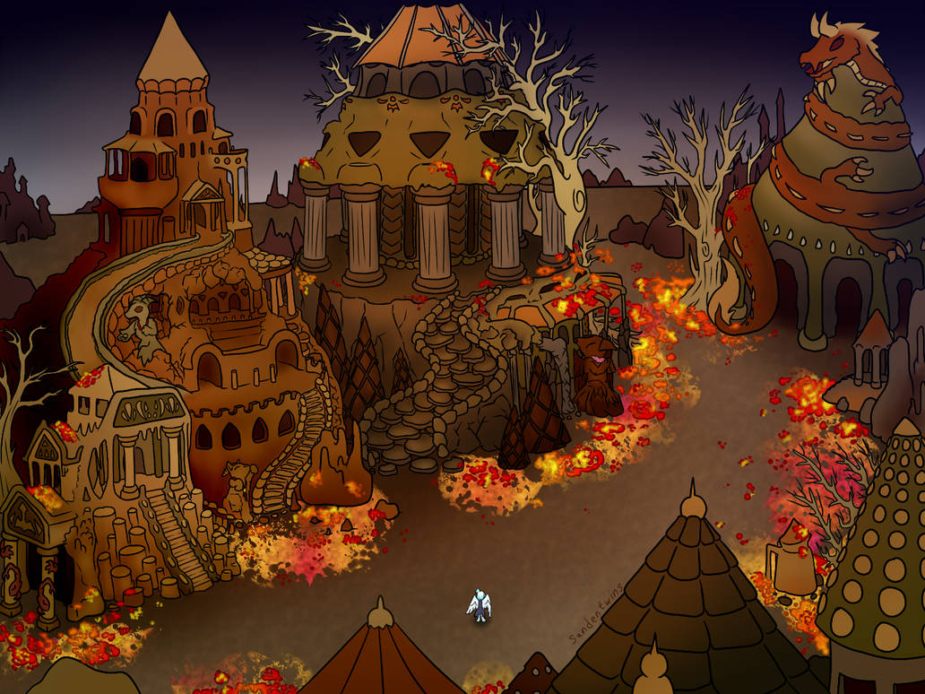 Slightly Damned Inverted AU - Hell by CarmineKanzer on DeviantArt