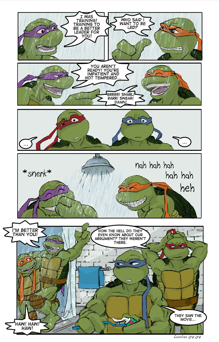 TMNT: Huh? They saw it...? XD