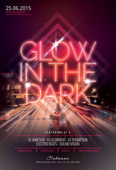 Glow In The Dark Flyer Template