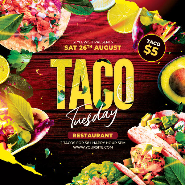 Taco Tuesday Flyer by styleWish on DeviantArt taco-tuesday-flyer-by-stylewish-on-deviantart