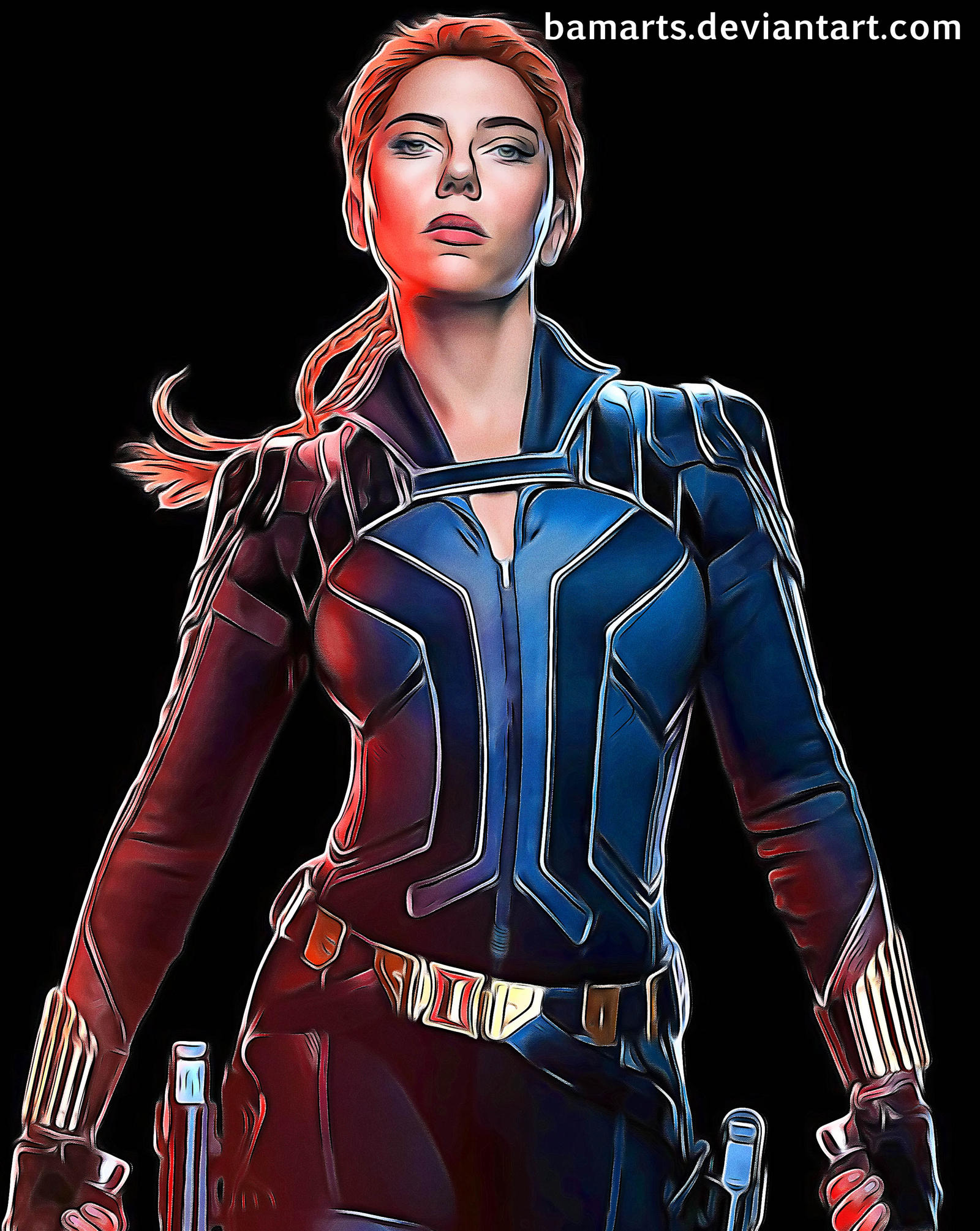 Black Widow Scarlett Johansson (detail) by Bamarts on DeviantArt Black Widow Scarlett Johansson (detail) by Bamarts on DeviantArt