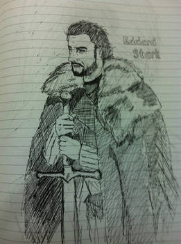 Doodle of Lord Eddard Stark of Winterfell