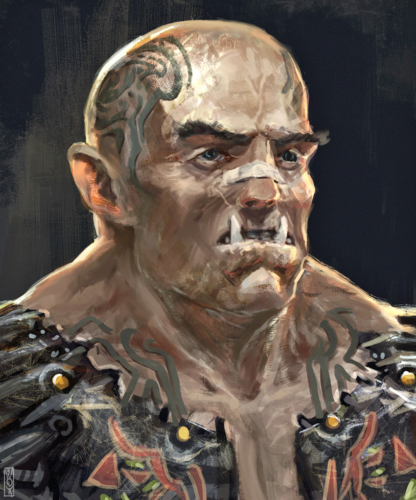 Shadowrunners portrait : Chromed up Ork by BGK-Bengiskhan on DeviantArt