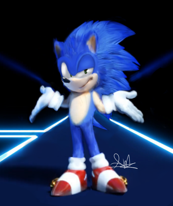 Dark Sonic - Sonic The Movie +SpeedEdit by Christian2099 on DeviantArt