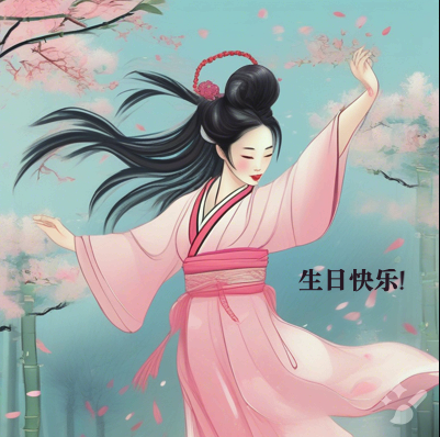 Twirling amidst the blossoms