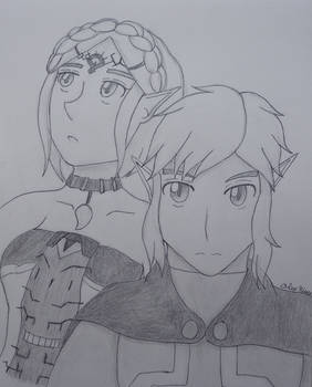 Arttrober 2023 Day 5: Link and Zelda (TOTK)