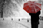 Red umbrella by caleum