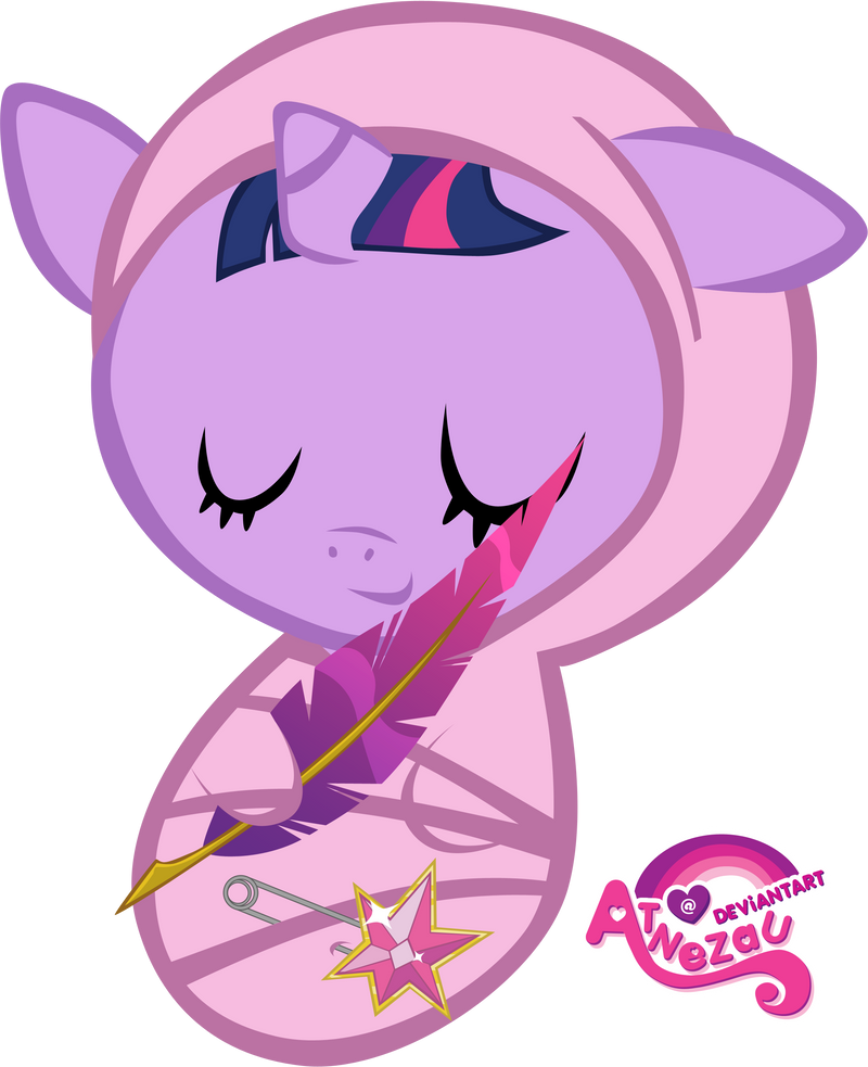 Newborn Twilight Sparkle Asleep by atnezau