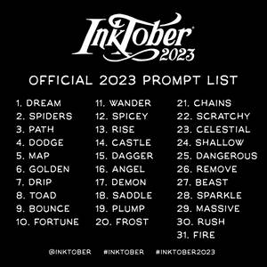 Inktober 2023 - Prompt list