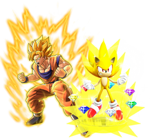 Super Saiyan Goku and Super Sonic