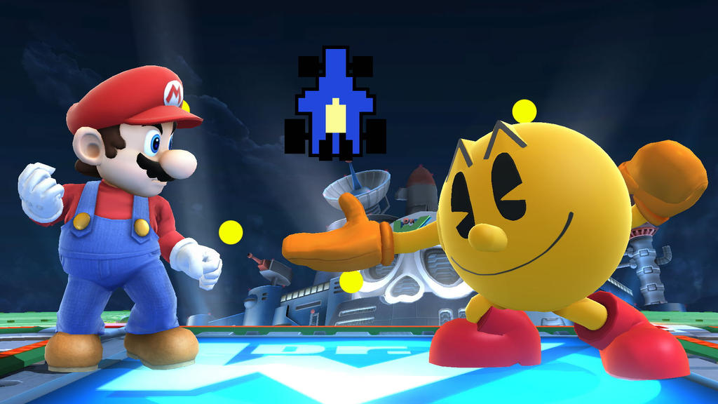 Mario and Pac-Man by Banjo2015 on DeviantArt