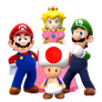 Mario, Luigi and Peach + Toad