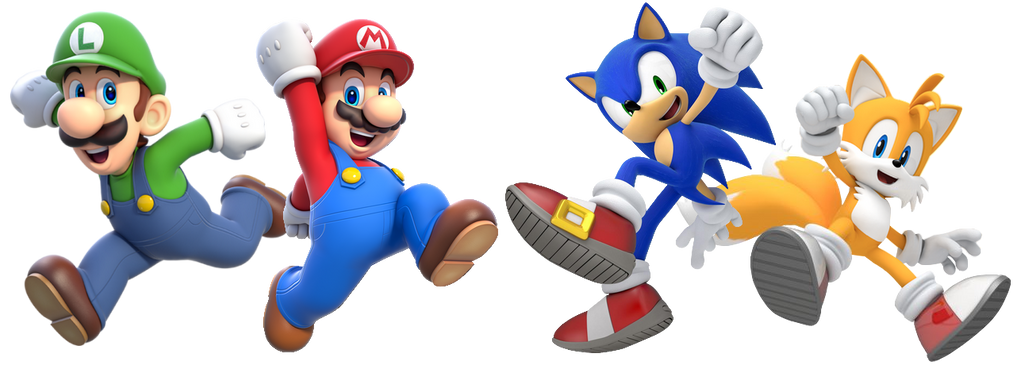 Mario Bros with Team Sonic by Banjo2015 on DeviantArt