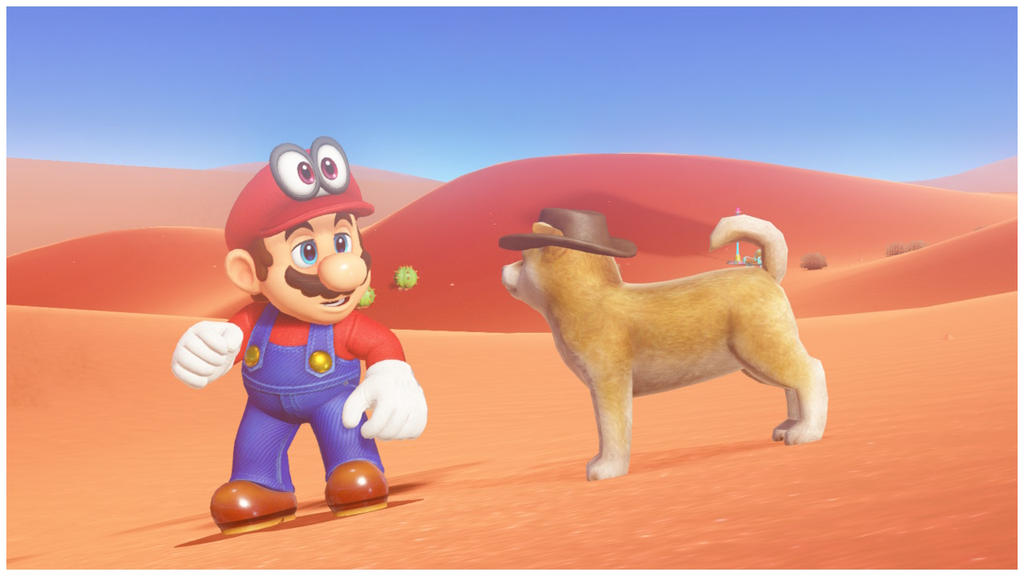 Mario, Cappy and the Dog by Banjo2015 on DeviantArt