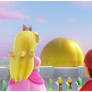 Mario and Peach looks the Golden Odyssey