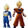 Goku and Vegeta Super Saiyan