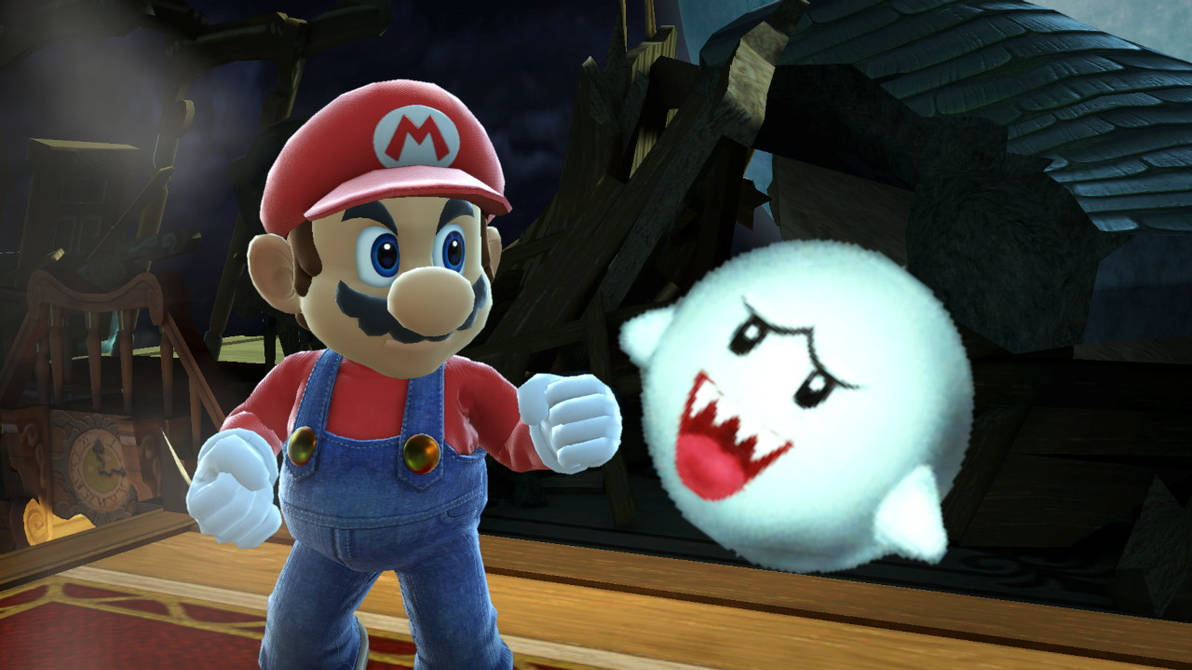 Mario Angry Boo Mario and a Boo by Banjo2015 on DeviantArt