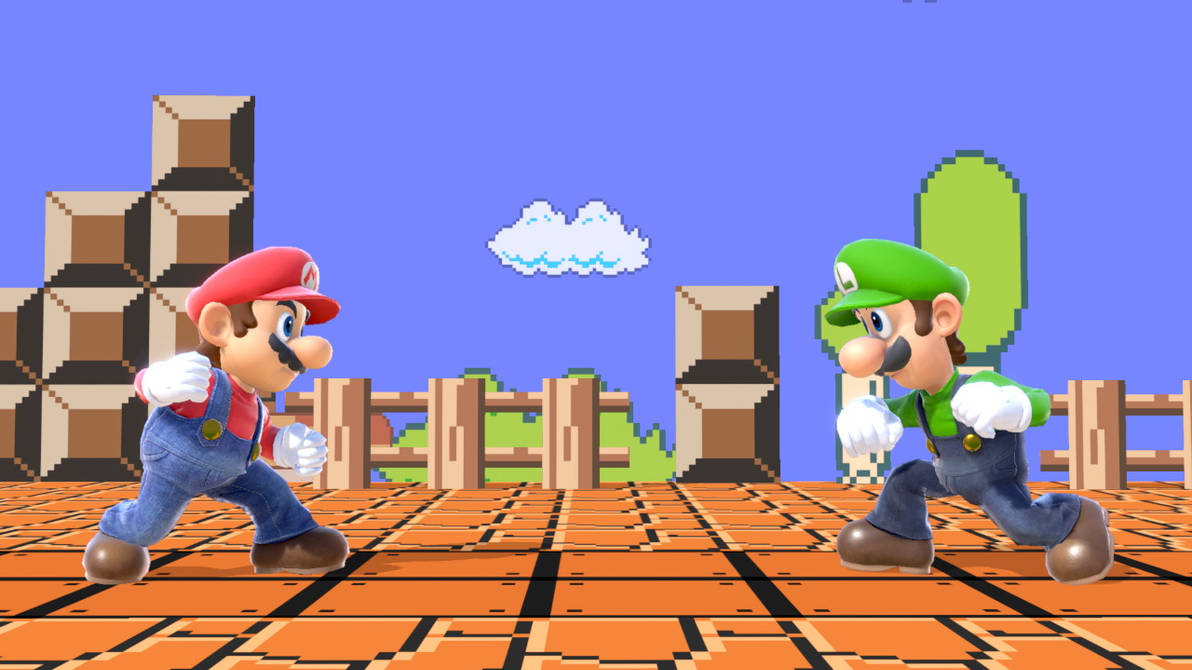 Mario vs Luigi by Banjo2015 on DeviantArt
