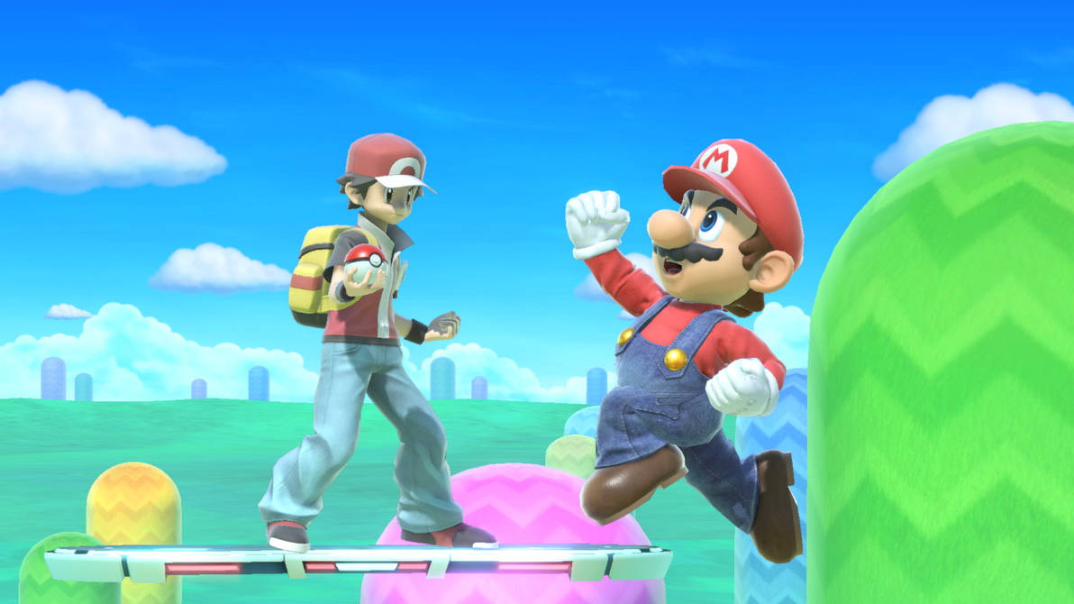 Mario with Red by Banjo2015 on DeviantArt