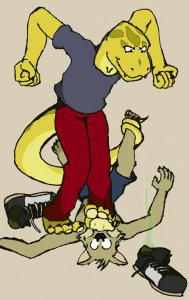 Rock Python Defeeting Yote by GreerSnake on DeviantArt