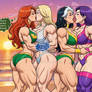 Jean-Emma-Rogue-Psylocke sexy lesbian foursome
