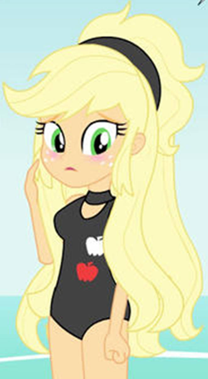 Applejack Human Pool Human Applejack (15) by werewolfverse on DeviantArt